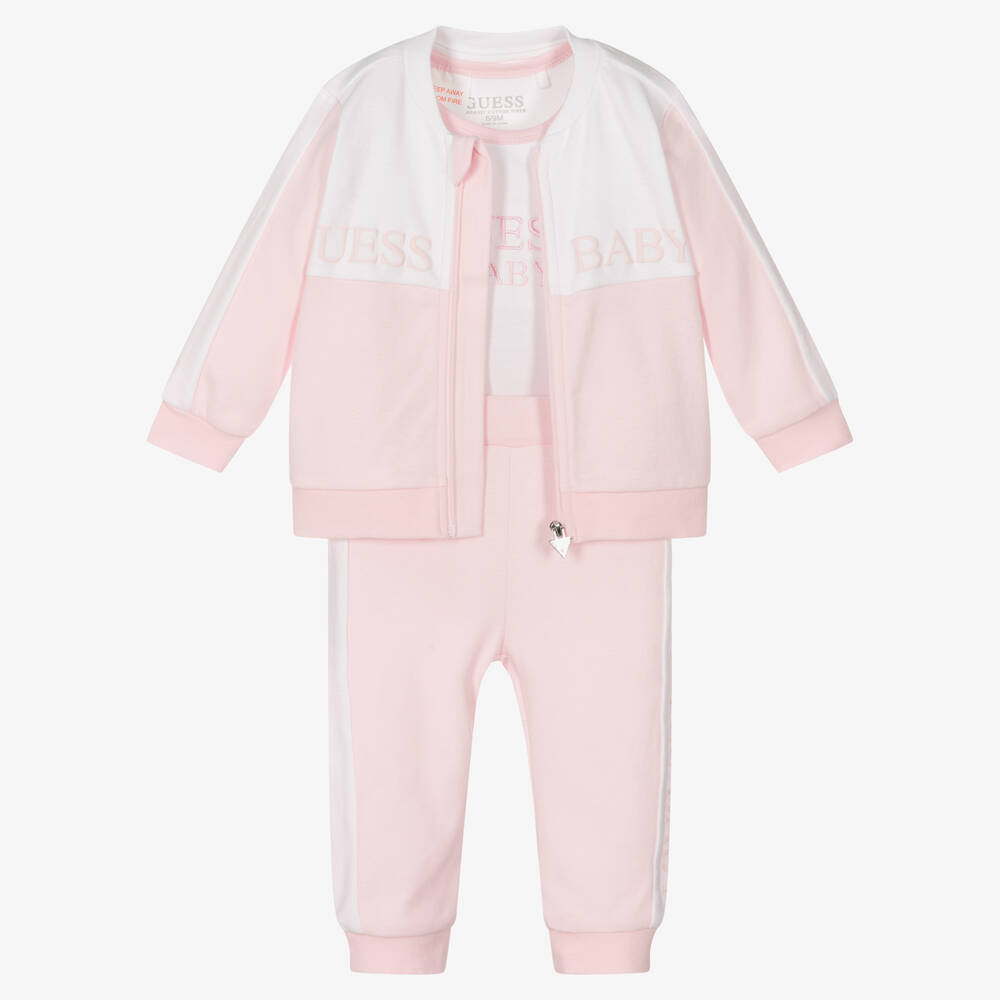 Guess - Боди и розовый спортивный костюм для малышей | Childrensalon
