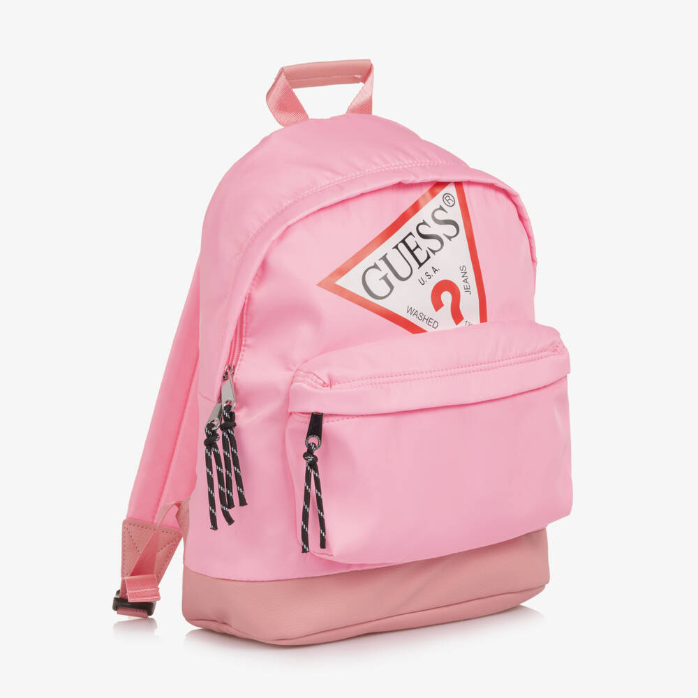 Guess-Pink Logo Canvas Backpack | Childrensalon Outlet