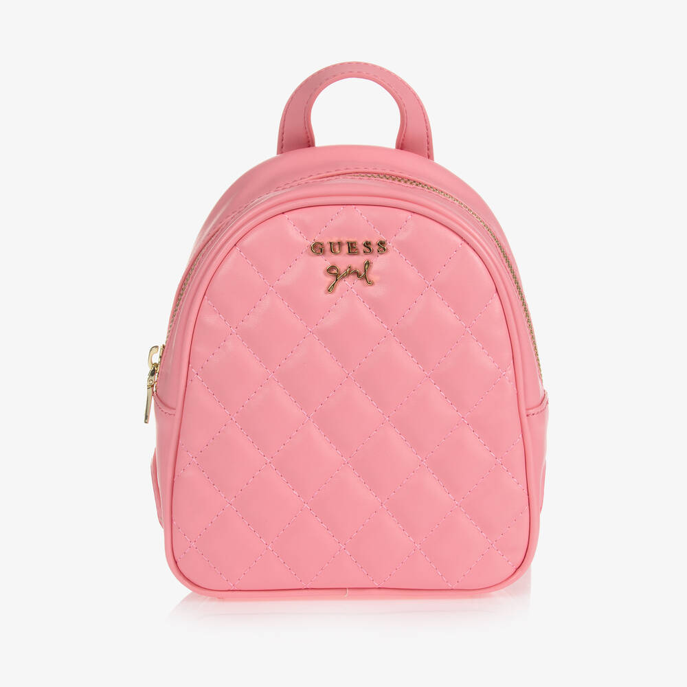 Guess - Pink Quilted Backpack (19cm) | Childrensalon