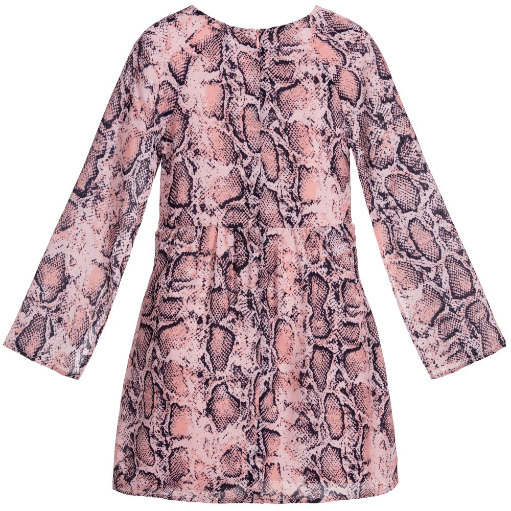 Pink snake print shirt dress online