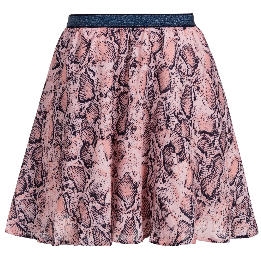 Guess Marciano Pink Snakeskin Print Skirt