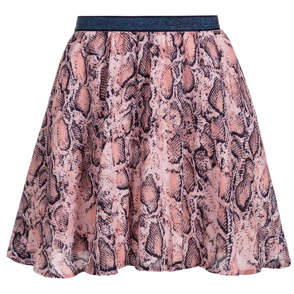 Guess Marciano - Pink Snakeskin Print Skirt | Childrensalon