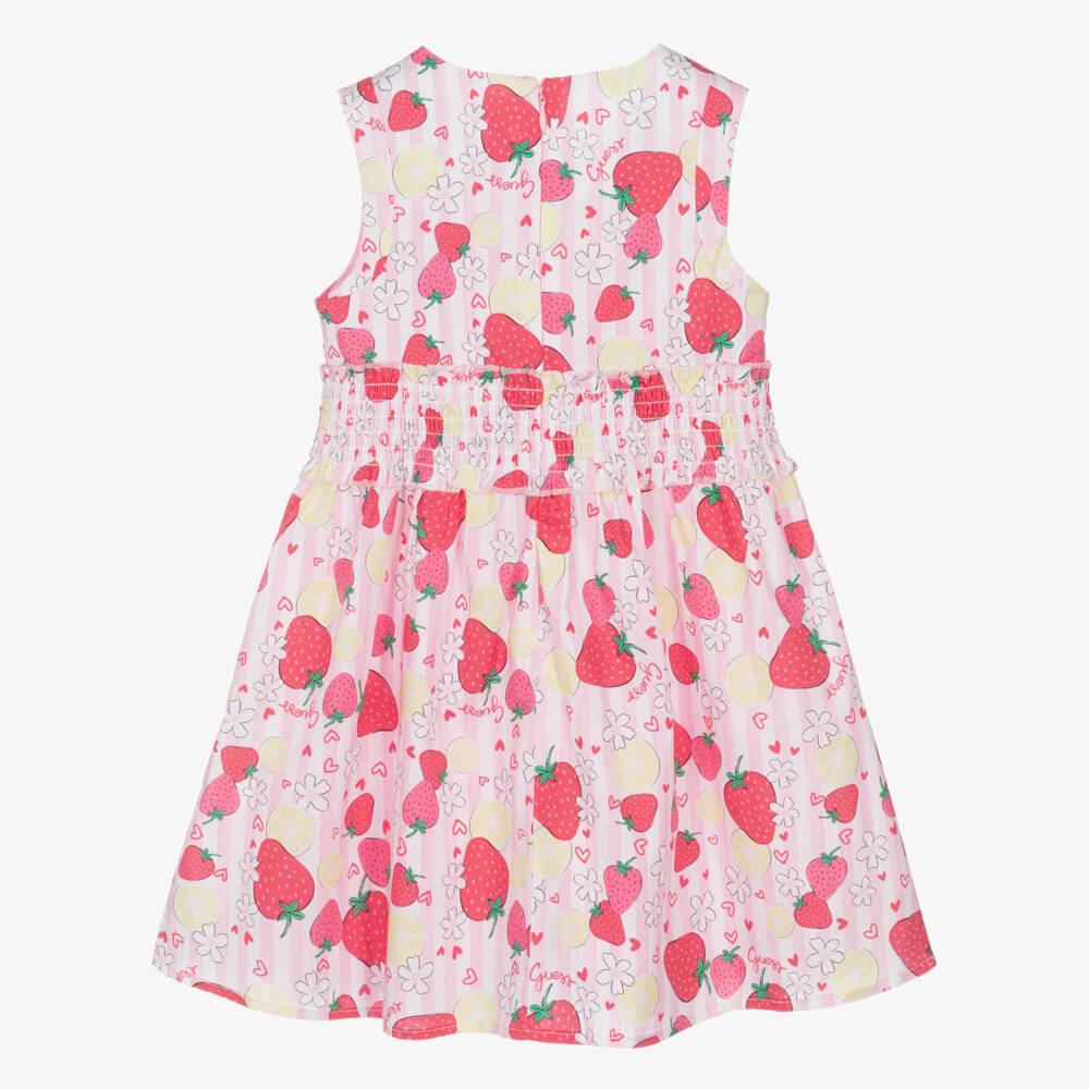 Guess-Pink Strawberry Print Dress | Childrensalon Outlet
