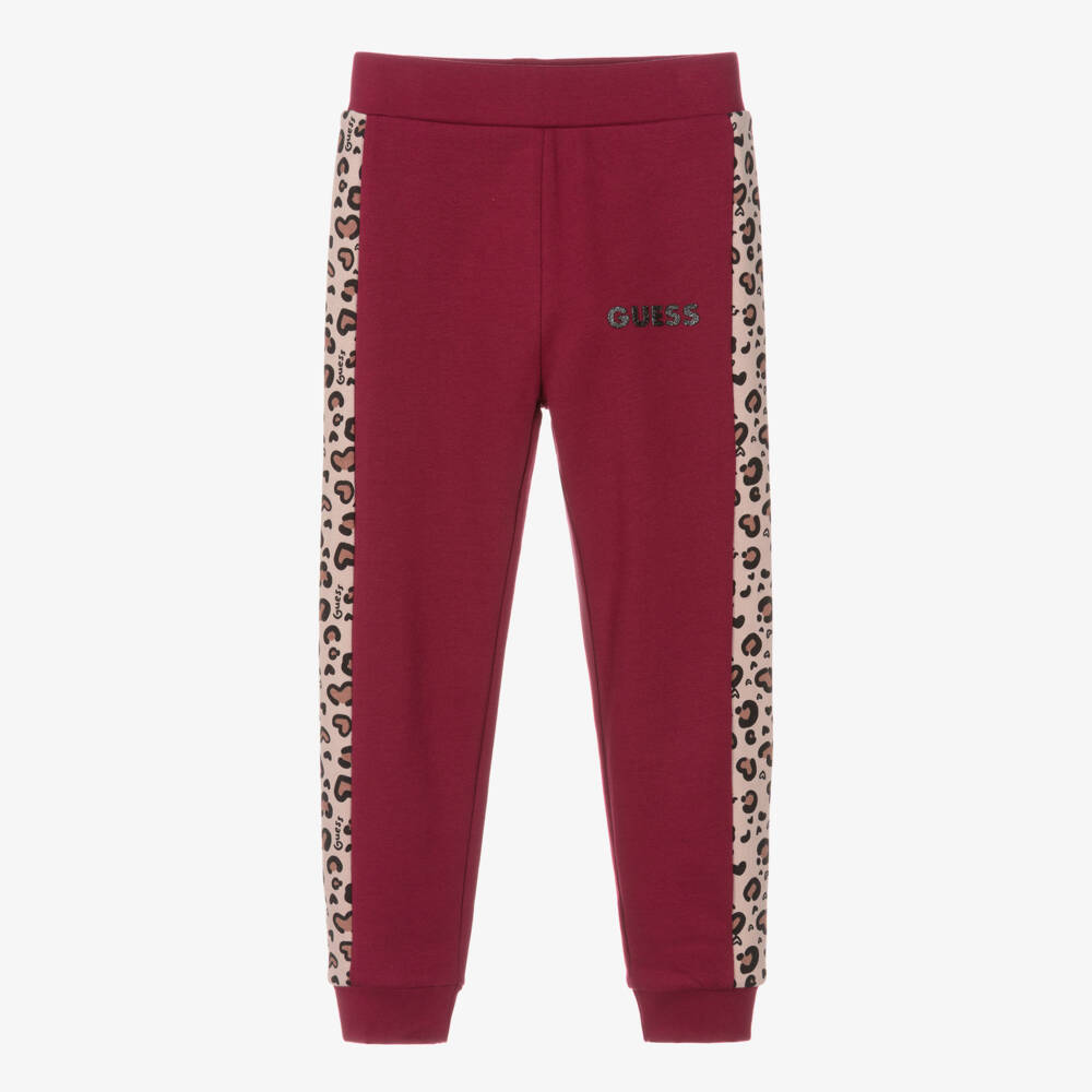 Guess-Red Leopard Joggers | Childrensalon Outlet