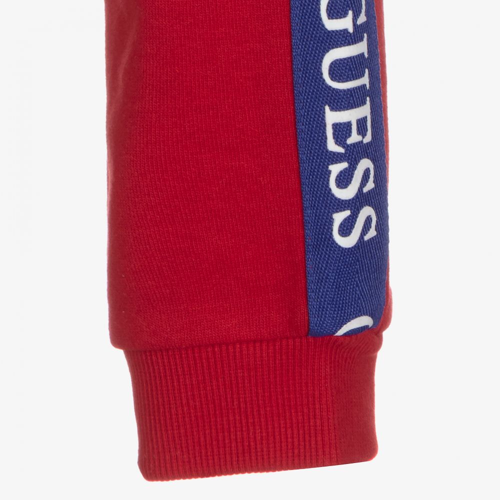 Guess-Red Organic Cotton Joggers | Childrensalon Outlet