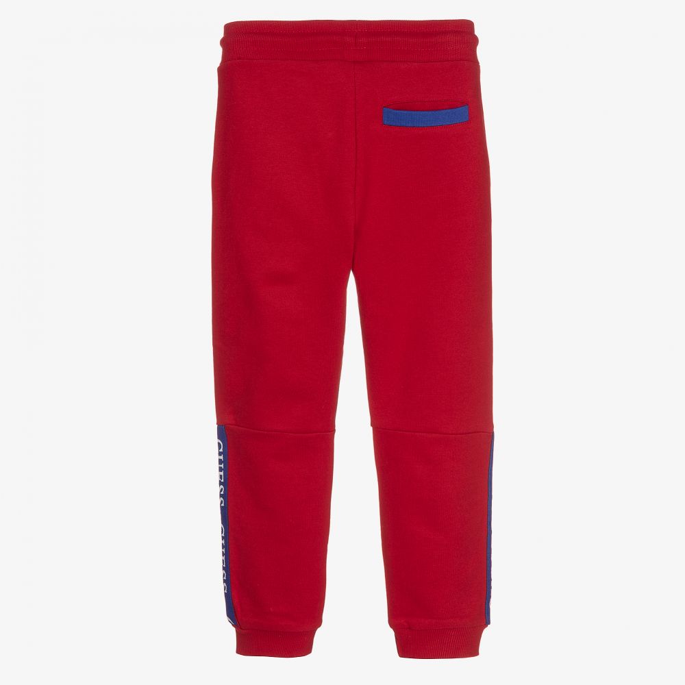 Guess-Red Organic Cotton Joggers | Childrensalon Outlet