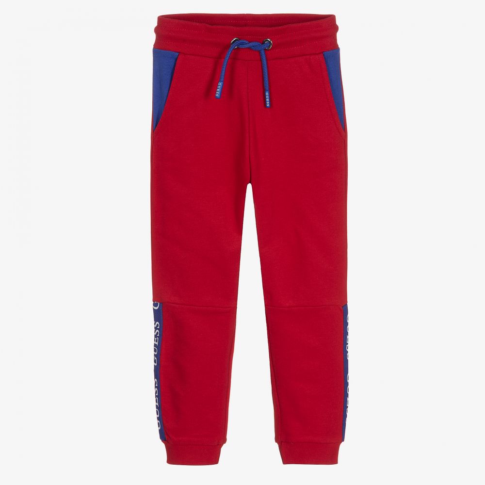 Guess - Red Organic Cotton Joggers | Childrensalon