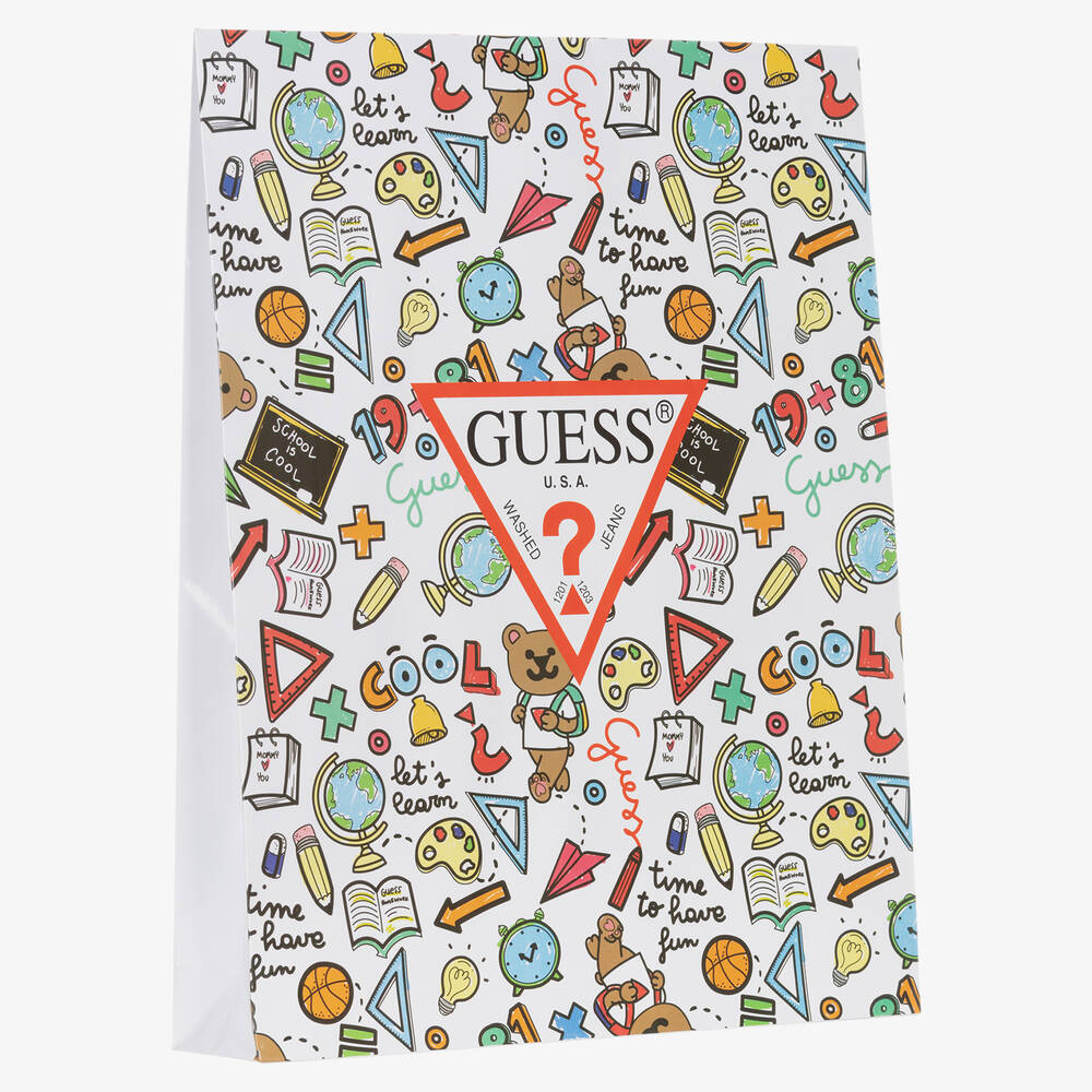 Guess-Красно-белый комплект с джоггерами из хлопка | Childrensalon Outlet