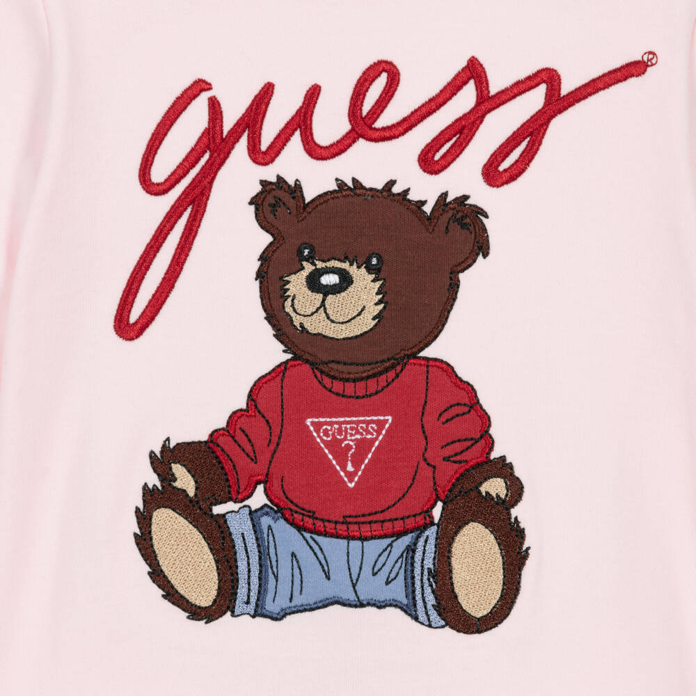 Guess-Teddy Print Babysuit | Childrensalon Outlet