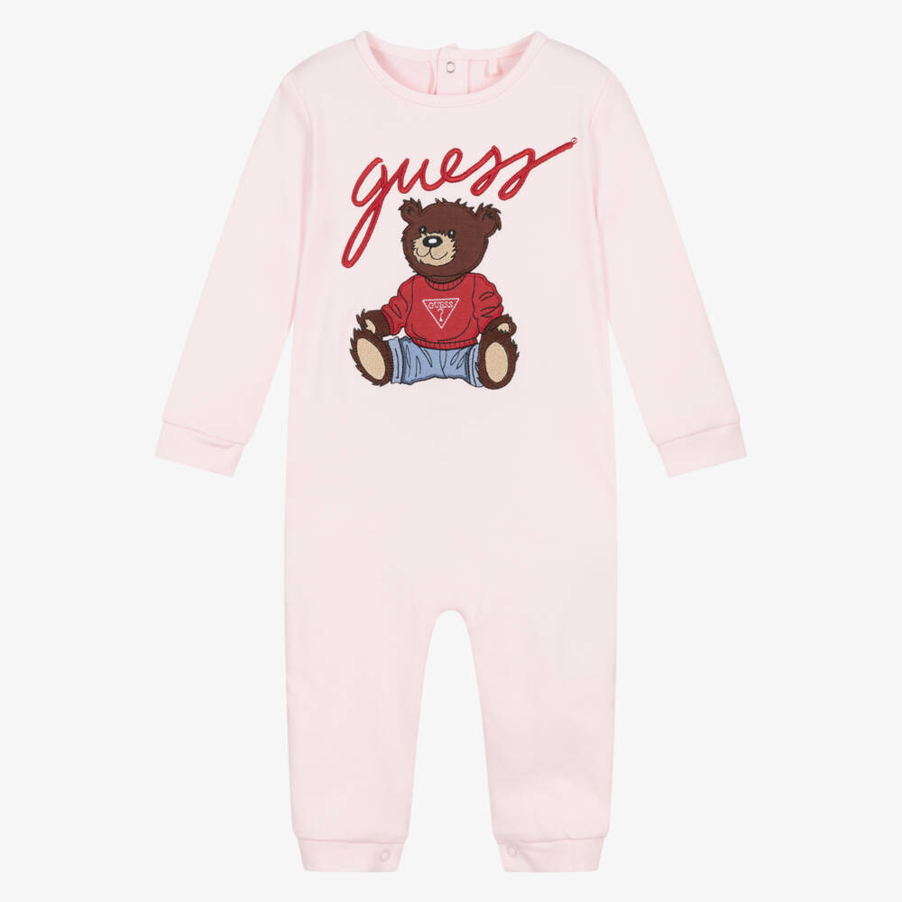 Guess-Teddy Print Babysuit | Childrensalon Outlet