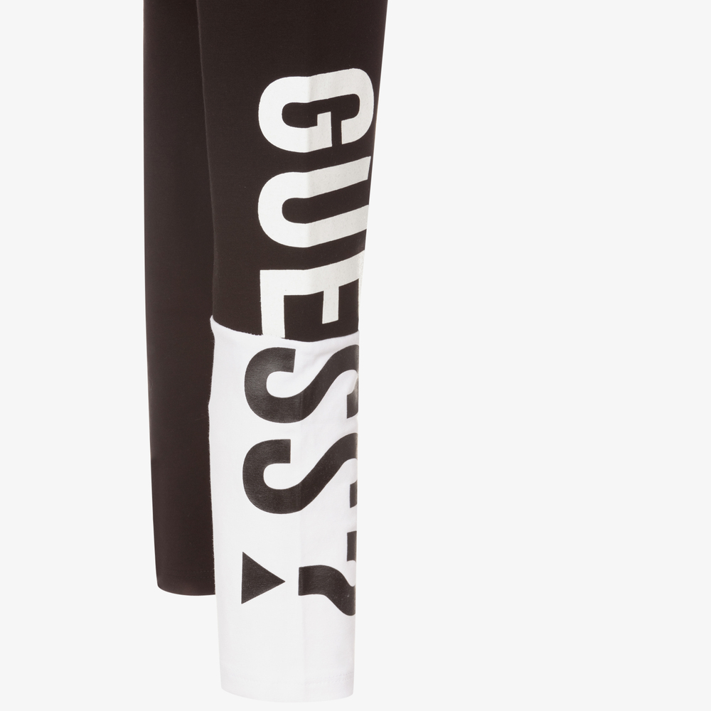 Guess-Черные хлопковые легинсы для подростков | Childrensalon Outlet