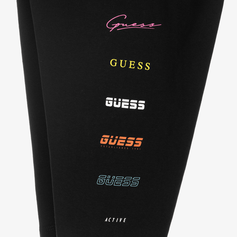 Guess-Teen Black Cycling Shorts | Childrensalon Outlet