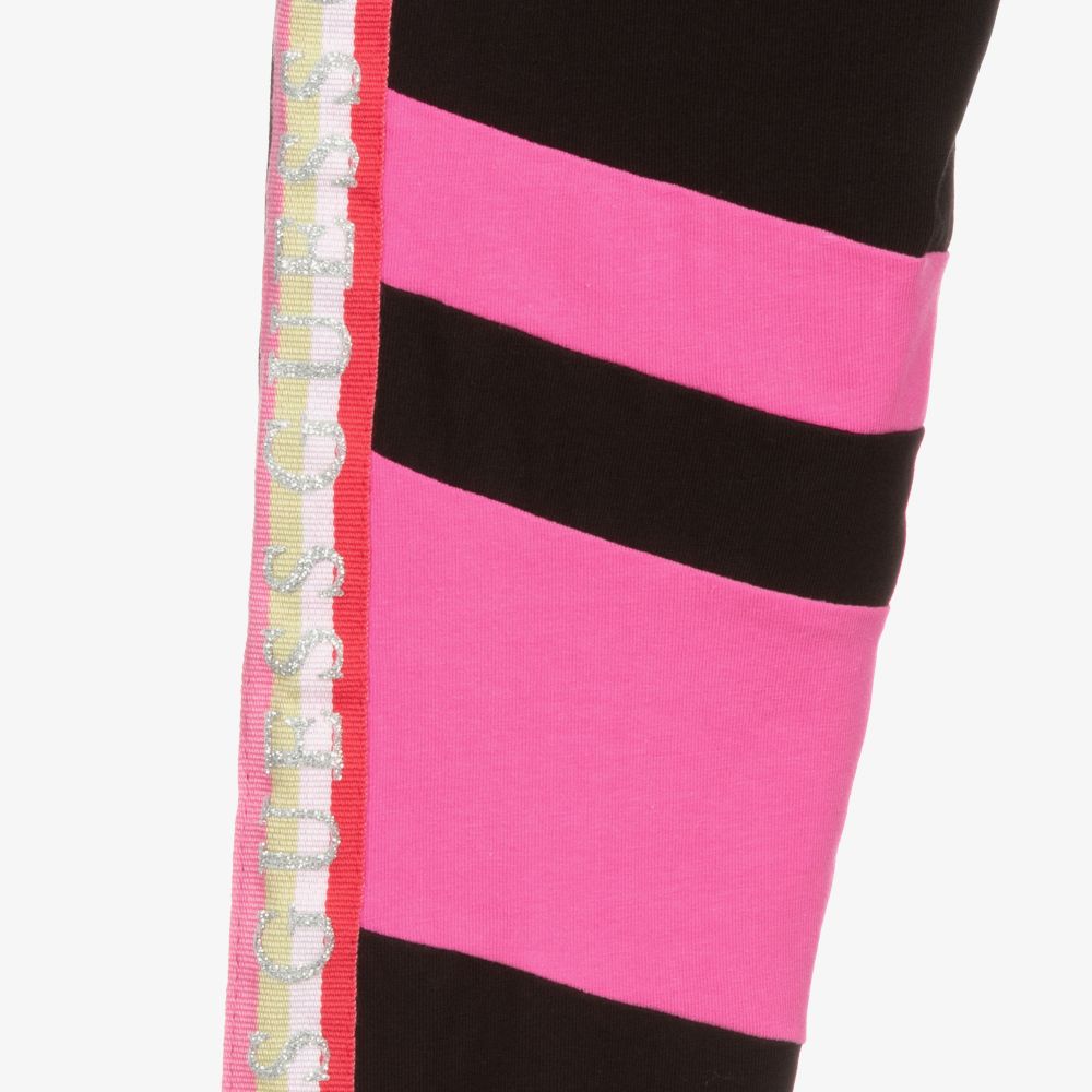 Guess-Teen Black Logo Leggings | Childrensalon Outlet