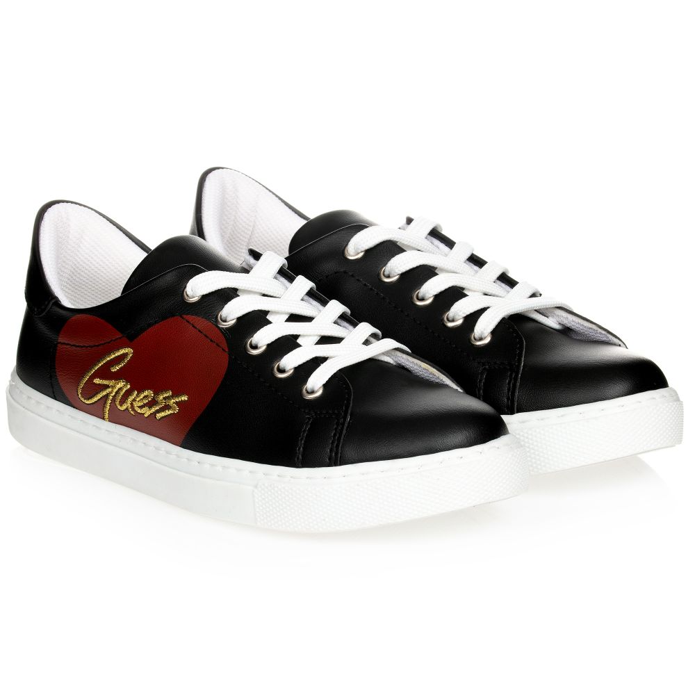 Guess - Teen Black Logo Trainers | Childrensalon