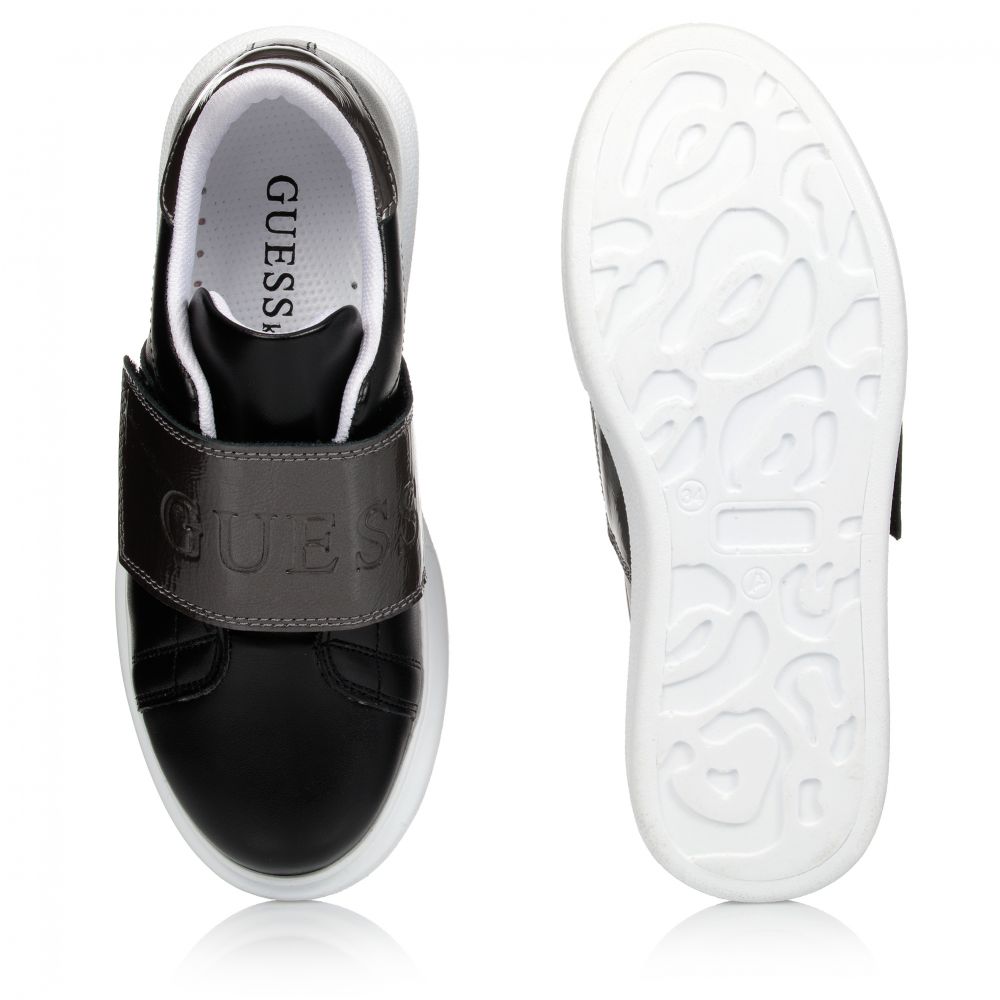 Guess-Teen Black Logo Trainers | Childrensalon Outlet