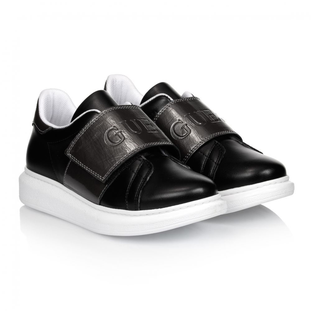 Guess - Teen Black Logo Trainers | Childrensalon