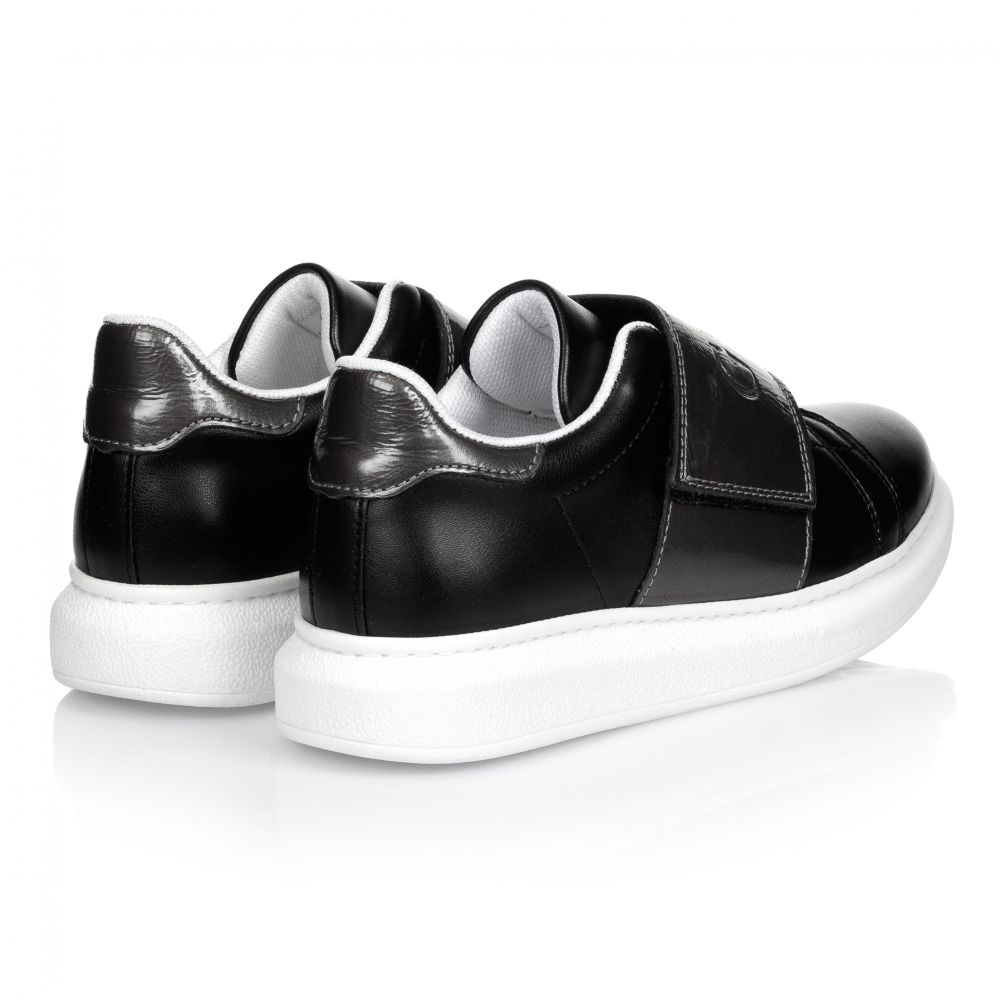 Guess-Teen Black Logo Trainers | Childrensalon Outlet