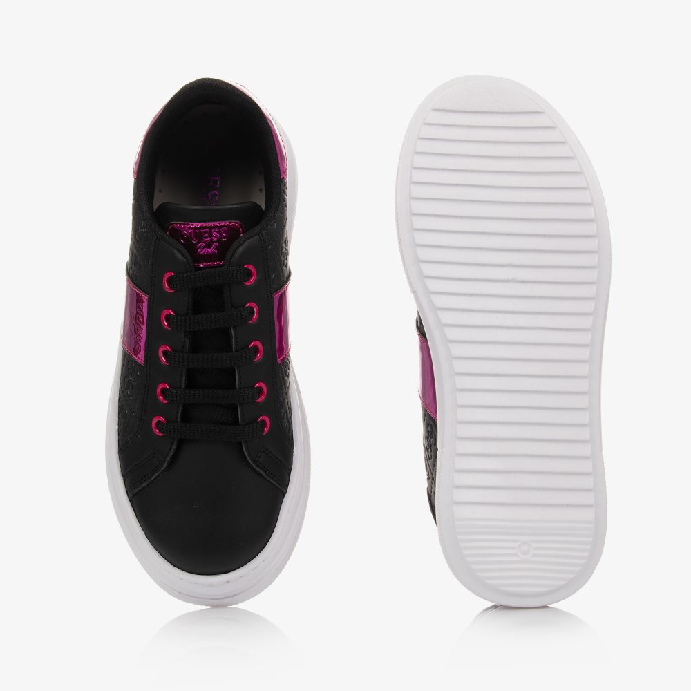 Guess-Teen Black & Pink Trainers | Childrensalon Outlet