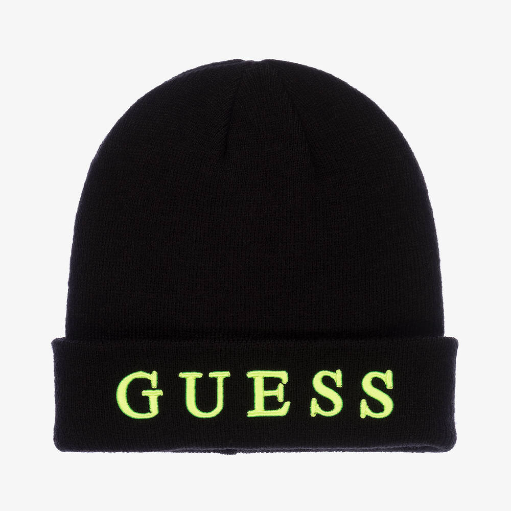 Guess - Черная шерстяная шапка-бини для подростков | Childrensalon