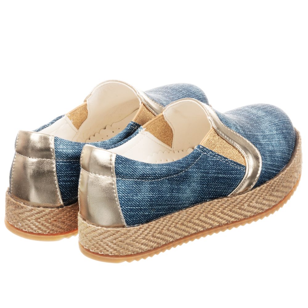 Guess Teen Blue Gold Slip On Shoes Childrensalon Outlet