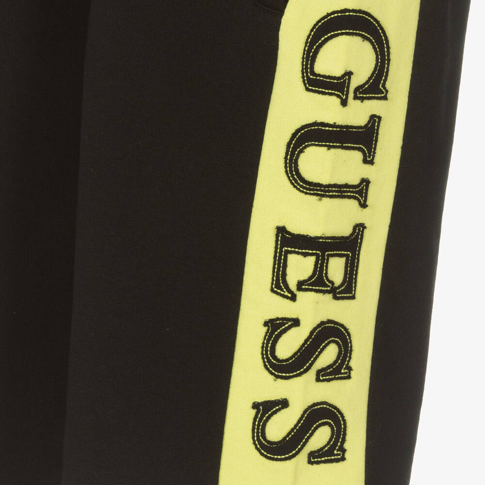 Guess-Teen Boys Black & Green Shorts | Childrensalon Outlet