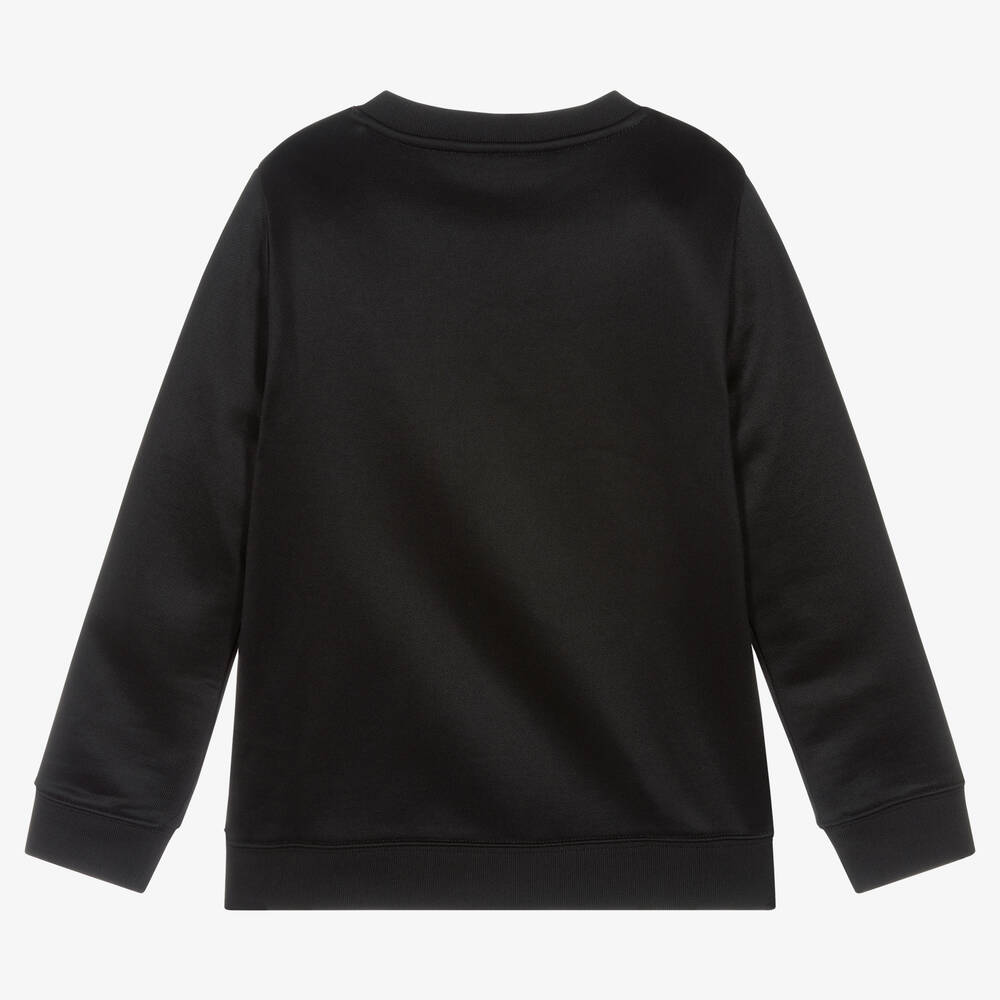 Guess-Teen Boys Black Jersey Logo Sweatshirt  | Childrensalon Outlet