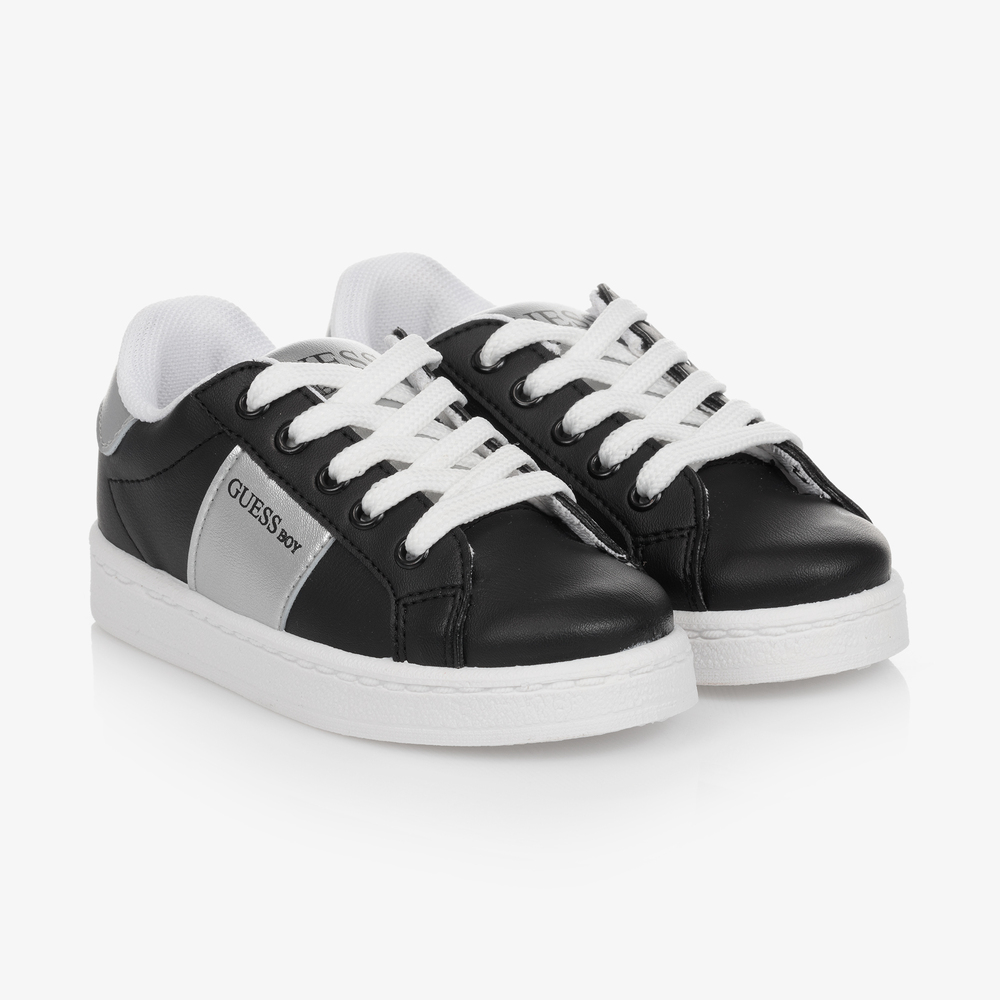 Guess - Teen Boys Black Logo Trainers | Childrensalon