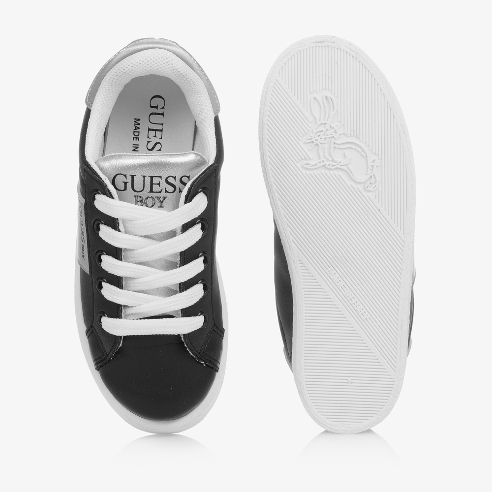 Guess Teen Boys Black Logo Trainers Childrensalon Outlet
