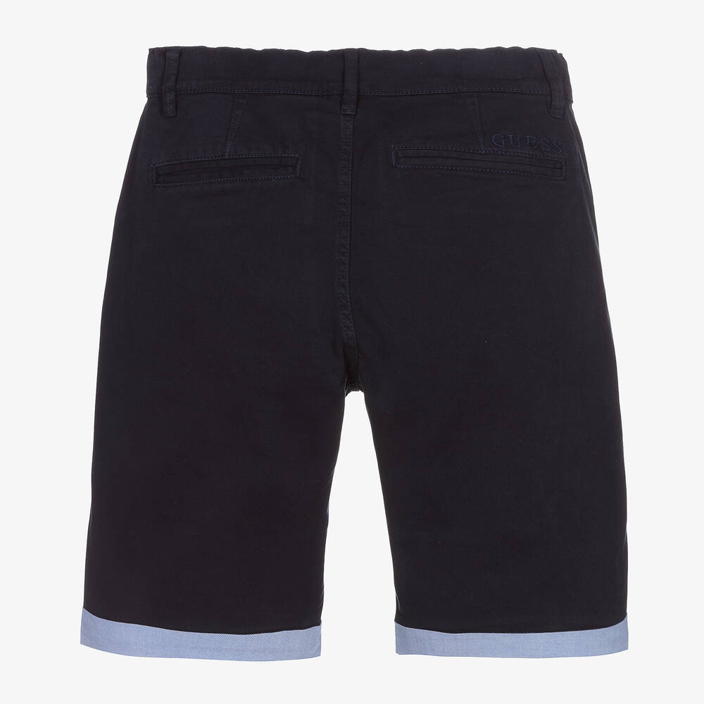 Guess-Teen Boys Blue Chino Shorts | Childrensalon Outlet