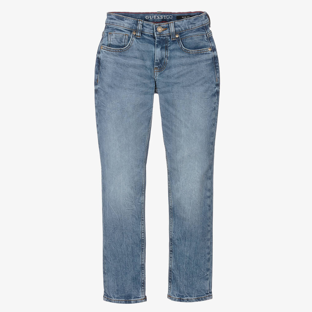 Guess - Teen Boys Blue Cotton Denim Jeans | Childrensalon