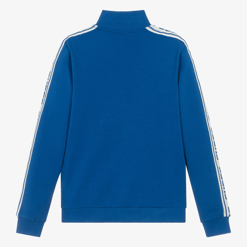 Guess-توب بسحّاب قطن جيرسي لون أزرق للمراهقين | Childrensalon Outlet