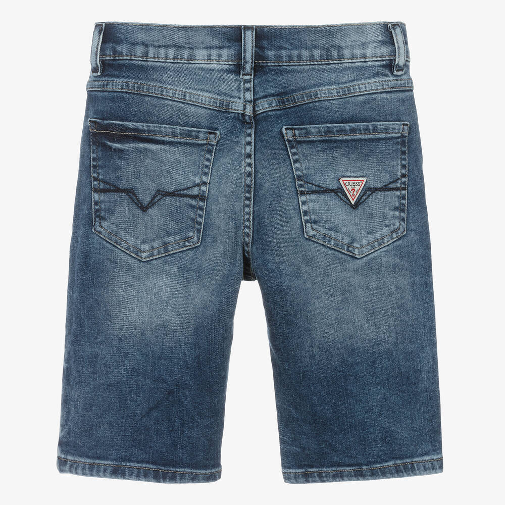 Guess-Teen Boys Blue Denim Shorts | Childrensalon Outlet