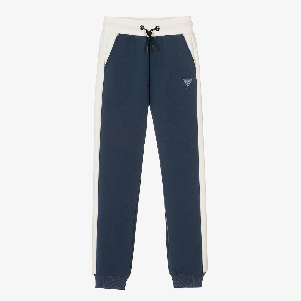 Guess-Teen Boys Blue & Ivory Joggers | Childrensalon Outlet