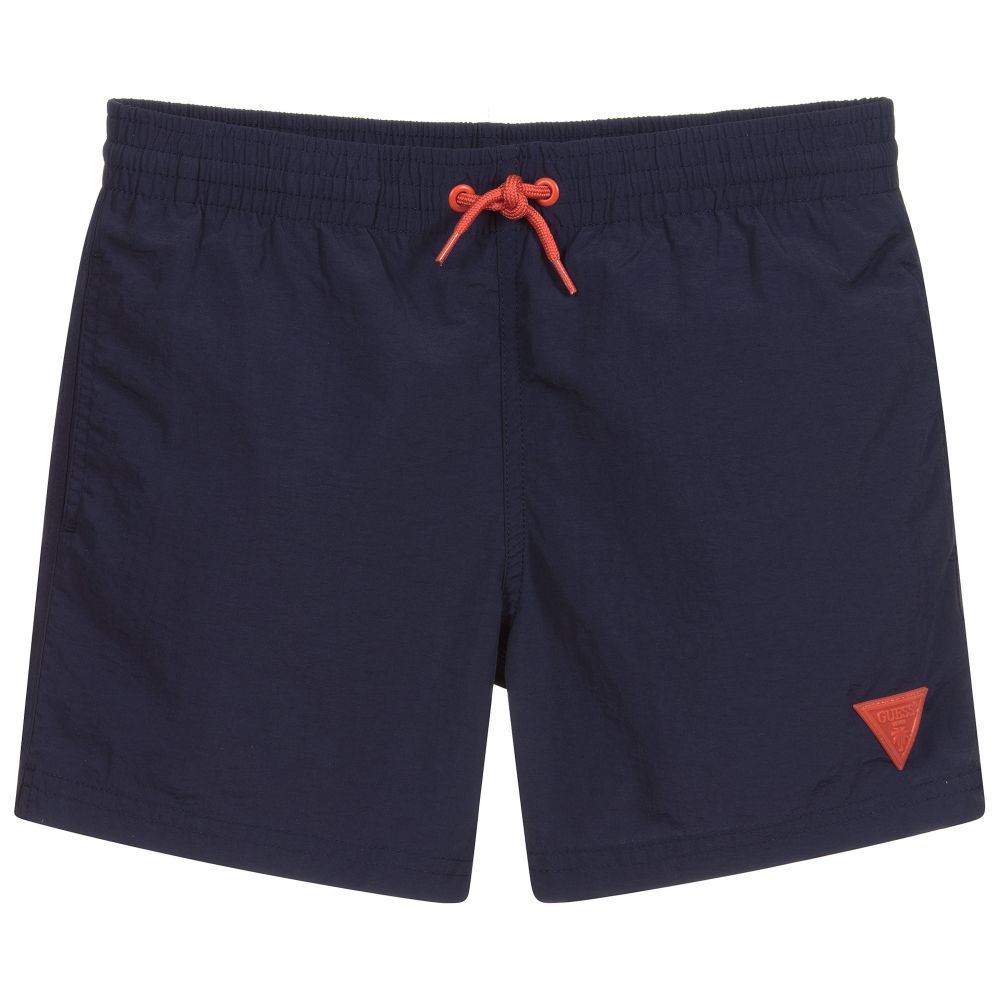 Guess-Teen Boys Blue Swim Shorts | Childrensalon Outlet