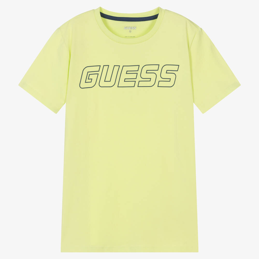 Guess - T-shirt vert ado garçon | Childrensalon