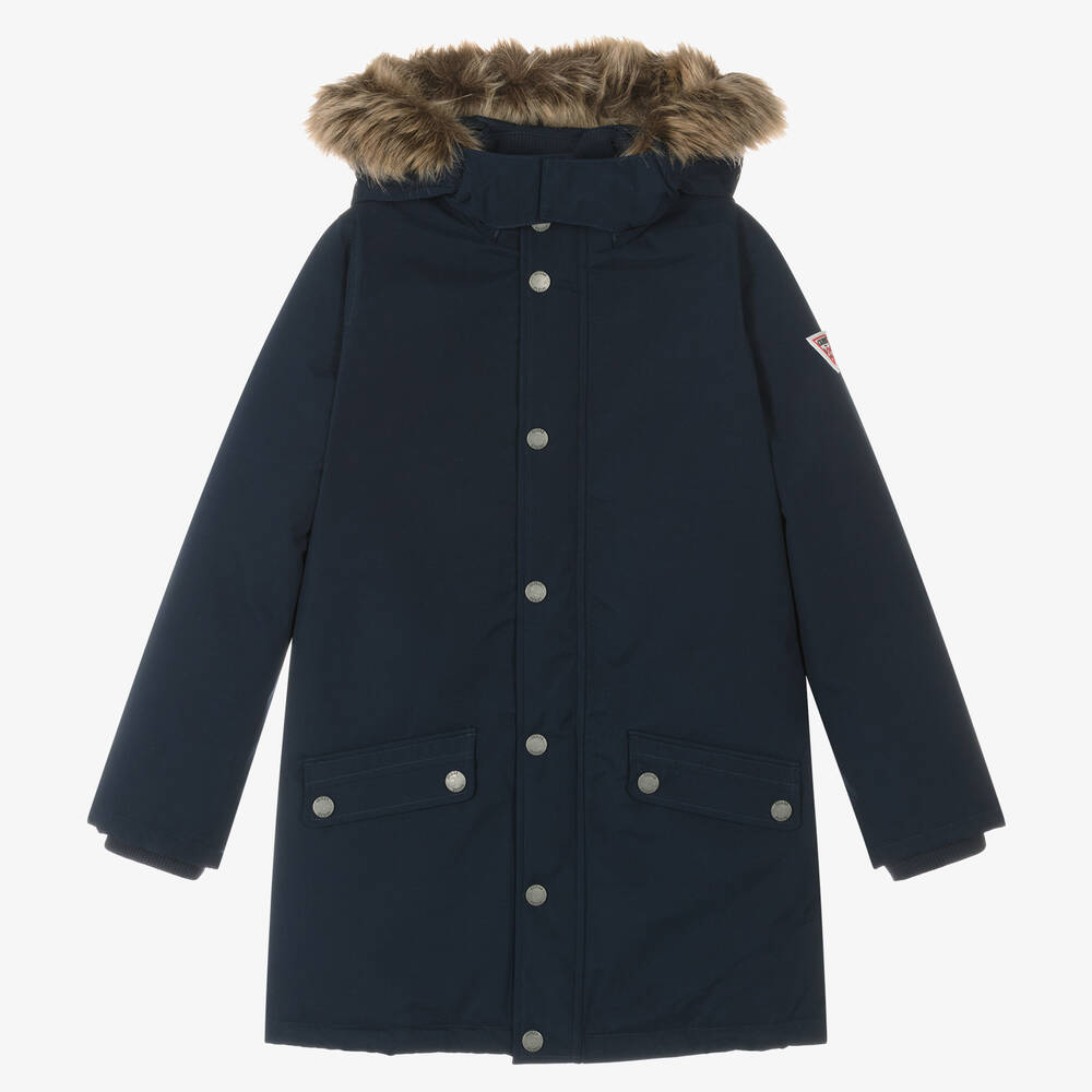 Guess - Manteau bleu marine matelassé ado | Childrensalon