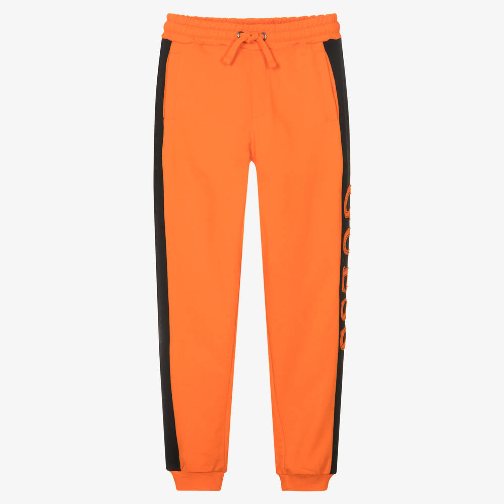 Guess - Teen Boys Orange Logo Joggers | Childrensalon