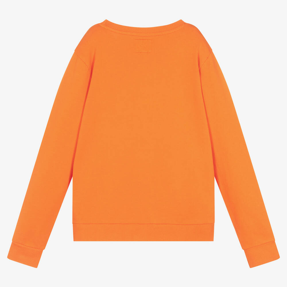Guess Teen Boys Orange Logo Sweatshirt Childrensalon Outlet
