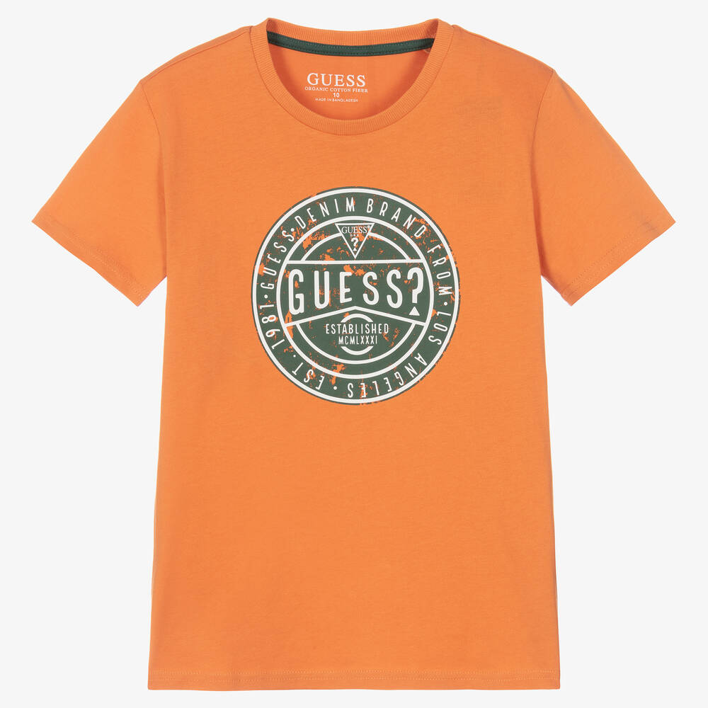 Guess - Teen Boys Orange T-Shirt | Childrensalon