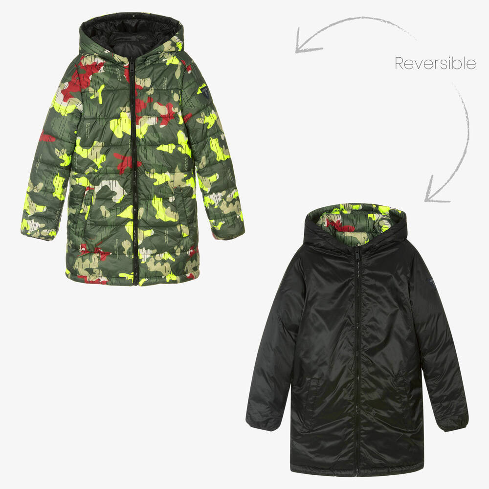Guess-Teen Boys Reversible Coat | Childrensalon Outlet