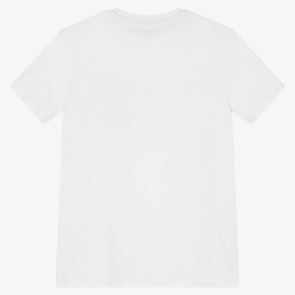 Guess-تيشيرت تينز ولادي قطن لون أبيض | Childrensalon Outlet