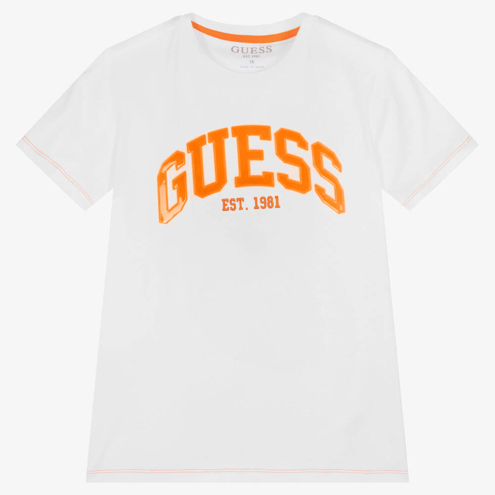 Guess - Белая хлопковая футболка | Childrensalon