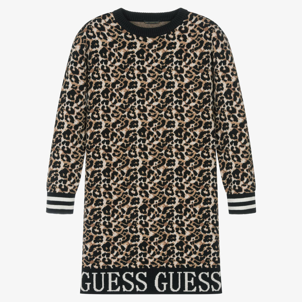 Guess - Teen Girls Beige Knitted Dress | Childrensalon