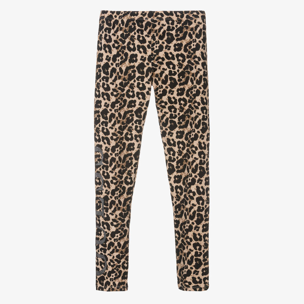 Guess-ليغنغز تينز بناتي قطن جيرسي لون بيج | Childrensalon Outlet