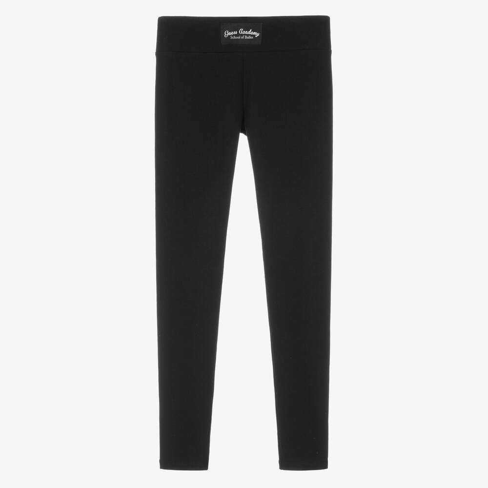 Guess - Schwarze Teen Baumwoll-Leggings | Childrensalon