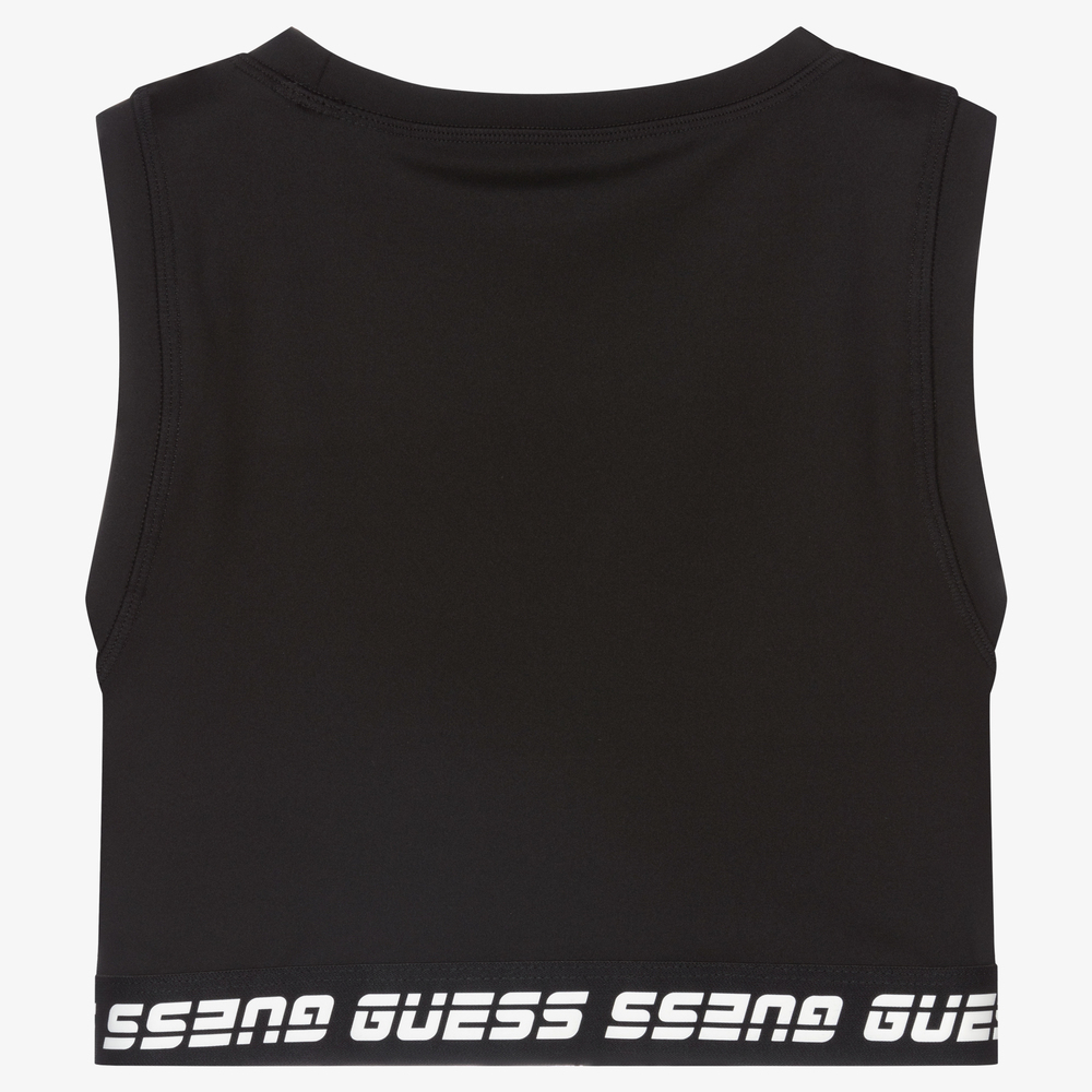 Guess-Черный укороченный топ для подростков | Childrensalon Outlet