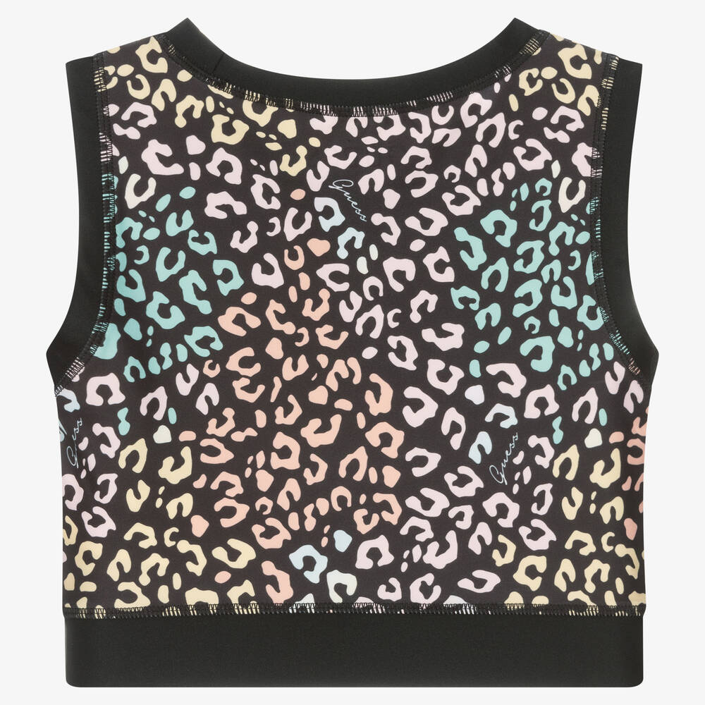 Guess-Черный укороченный топ для девочек-подростков | Childrensalon Outlet