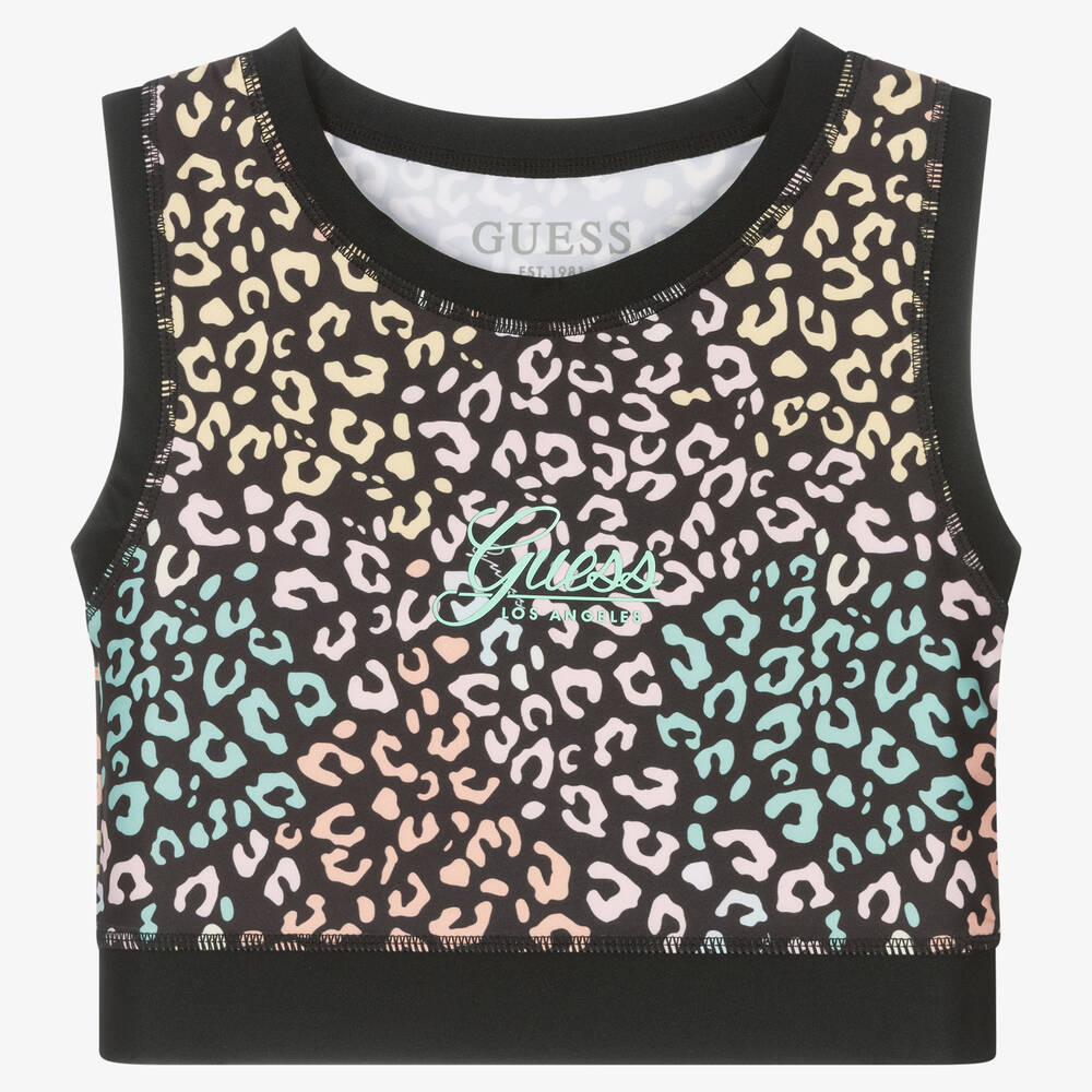 Guess-Teen Girls Black Cropped Top | Childrensalon Outlet
