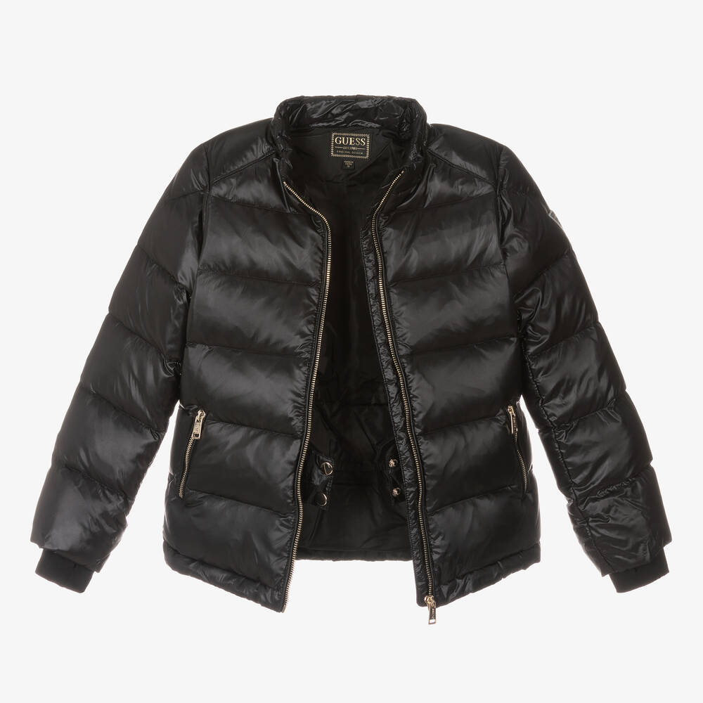 Guess-Черный пуховик для подростков | Childrensalon Outlet