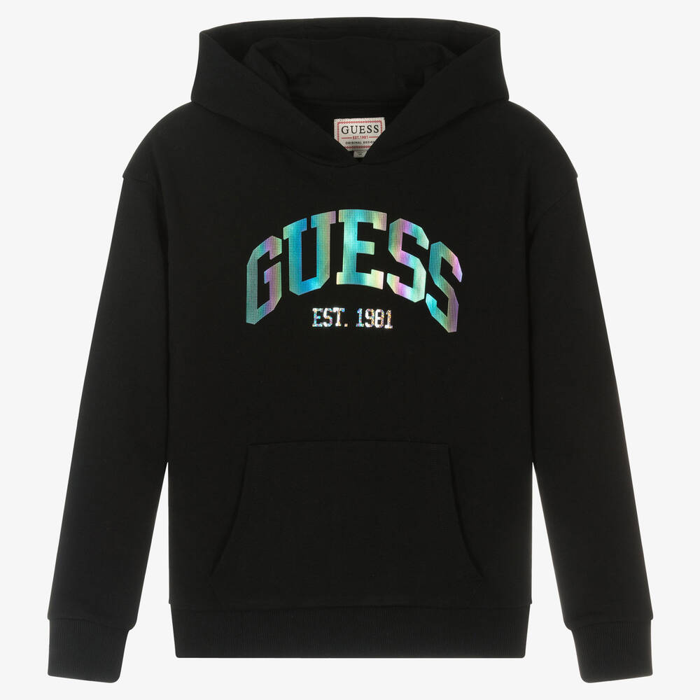 Guess - Teen Girls Black Logo Hoodie | Childrensalon
